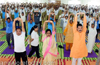 Yoga Day a big hit with huge groups diffrently  participating in city